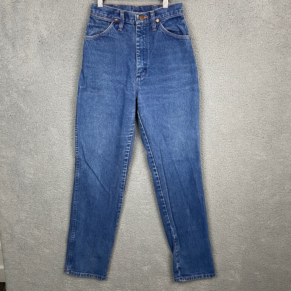 VTG WRANGLER Jeans Women 5/6 x 32 (24x31) Original Fit High Waisted Denim 12MWZG